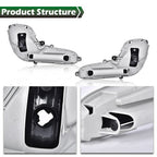 Fit For 2012-2017 Hyundai Accent Clear Bumper Fog Lights w/ Bulbs+Wiring+Switch