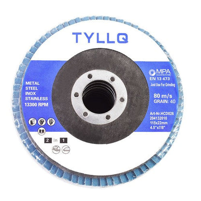 New 20 Pack 40 Grit 4.5" X 7/8"  Premium Zirconia Flap Disc Sanding Grinding