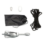 1-Pcs White 7.05lb Marine Kayak Anchor Kit Folding Grapnel Boat Anchor with Claw