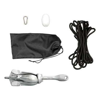 1-Pcs White 7.05lb Marine Kayak Anchor Kit Folding Grapnel Boat Anchor with Claw