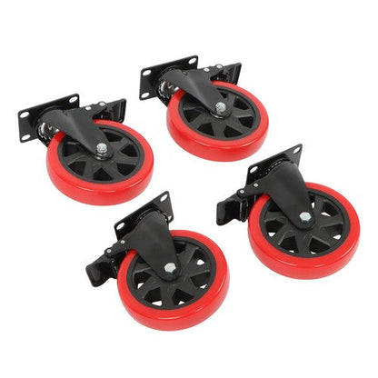 Caster Wheels, Heavy Duty 6 Inch Casters Set of 4, Locking Swivel Casters Wheels