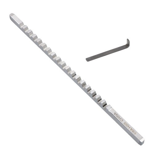 1/8" A Style 1/8" x 5" HSS Standard Keyway Broach With Shim LOC 13/64-1-1/8" New