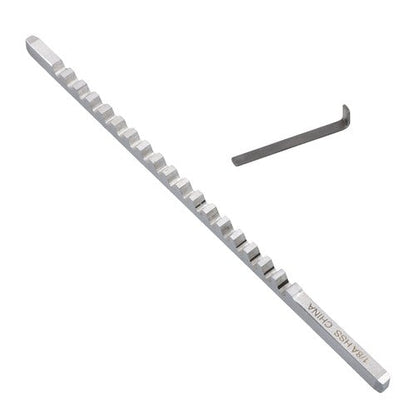 1/8" A Style 1/8" x 5" HSS Standard Keyway Broach With Shim LOC 13/64-1-1/8" New