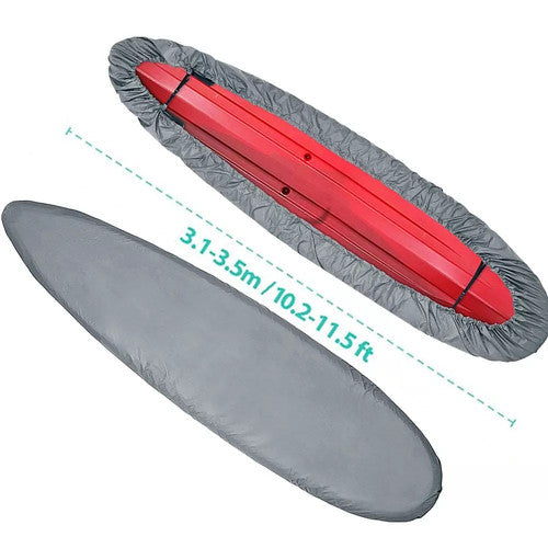210D Kayak Canoe Cover Storage Boat Cockpit Cover Fits For 3.1~3.5m/10.2-11.4Ft