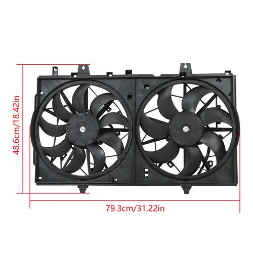 620-472 Radiator A/C Condenser Cooling Fan For Nissan Rogue/X-Trail 2014-2020