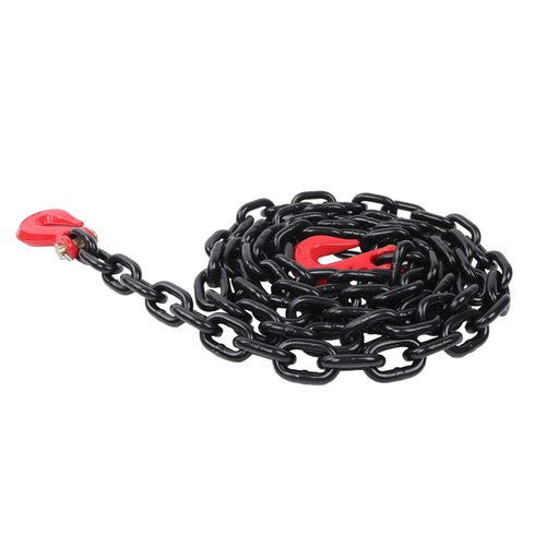 4PCS Binder Chain 3/8'' X 10' Grade 80 Transport Tow Chain Grab Hooks 7100 LBS