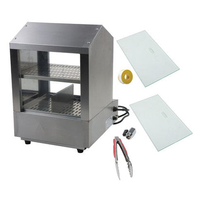 27L Hot Dog Machine Hot Dog Steamer with Bun Warmer 500W 175 Hotdogs 40 Buns