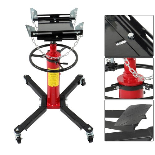 Hydraulic Transmission Jack 2-Stage 1322-1660LBS Capacity 360° Swivel Wheel