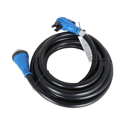 RV Extension Cord 50Amp 25FT Power Inlet Box Combo Kit Twist Lock+LED NEMA14-50P