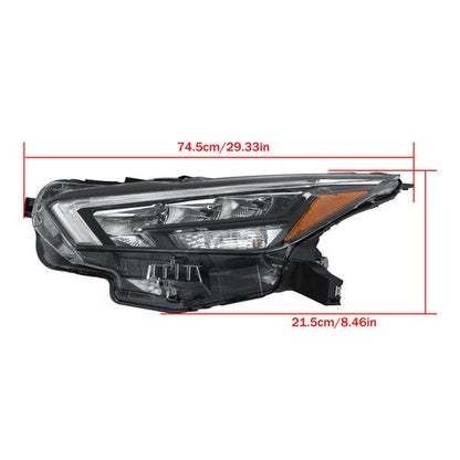 LED Clear Lens New For Nissan Versa S SR SV 2020-2021 Pair Headlight Replacement