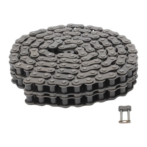 #80-2 Duplex Double Strand Roller Chain x 10 feet + 2 Connecting Links