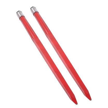 Hay Bale Spear 49" 4500 lbs Capacity Spike Fork for Tractors Loaders 2Pcs