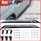 Side Step Bars Running Boards Nerf Bar Aluminum 2PCS for 2019-2024 for Toyota RAV4
