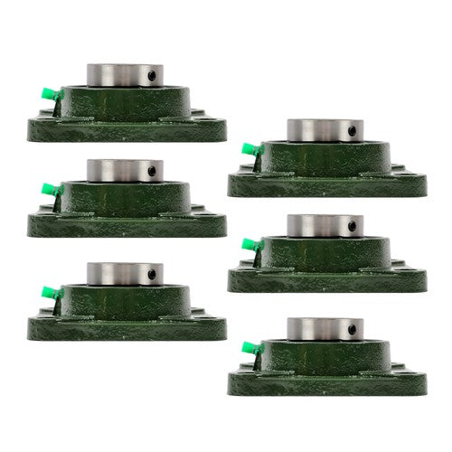 (6) UCF209-28 Solid Base Pillow Block Flange Mounted Bearing 1-3/4" Bore 4 Bolt