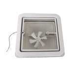 For Camper Trailer Universal White 14" �� 14" RV Roof Vent Fan Kit 12V 6" Blades