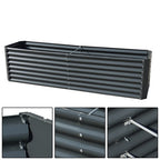 8x2x2 Ft Metal Raised Garden Beds Metal Planter Box Easy Assembl