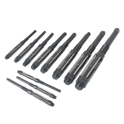 Adjustable 11Pcs Hand Reamers A-K, H4-H14, 15/32 to 1-1/2, HSS 6 Blades