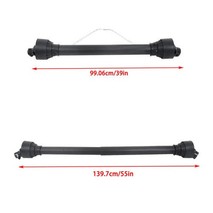 39-55" PTO Shaft PTO Driveshaft for Tractor 1-3/8" T4 Spline/Round Ends New