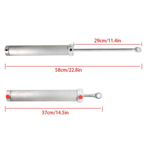 Silver 2x Convertible Top Hydraulic Cylinder fit for Chrysler Sebring 1996 -2006