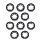 10Pcs R18-2RS 1-1/8" × 2-1/8" ×1/2" Double Rubber Seals Deep Groove Ball Bearing
