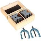 Multi-Use V-Block and Clamp Hardened Steel 2-3/8" x 2-3/4" x 2" Set