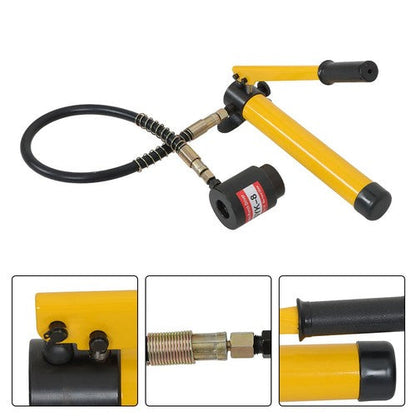 Hydraulic Knockout Punch Driver 10 Ton 1/2" to 2" With 6 Dies Tool Kit