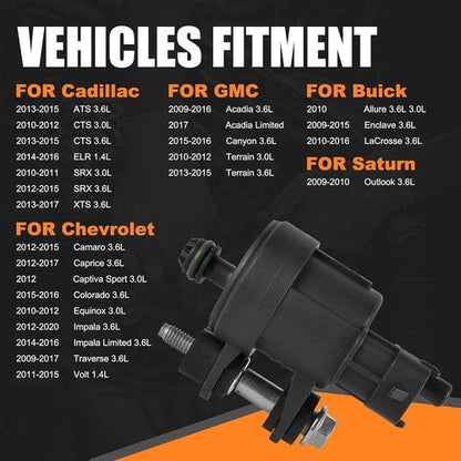 For BUICK CHEVROLET CADILLAC GMC Vapor Canister Purge Valve Solenoid 12610560
