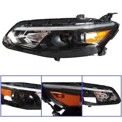 Black For Chevy Malibu 2016 2017 2018 Headlight Assembly Halogen Left+Right Side