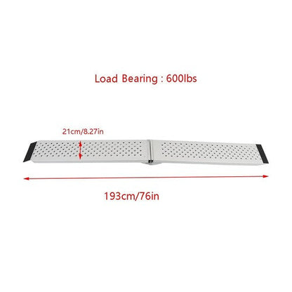 Motorcycle Aluminum Folding Loading Ramp 600 lbs ATV UTV Tractors Quads 76"×8.3"