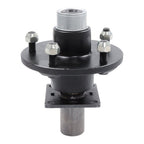 2PC Pre-Assembled 5 x 5.5" Trailer Hub Kit & Flange #84 Spindle With Bearing Kit