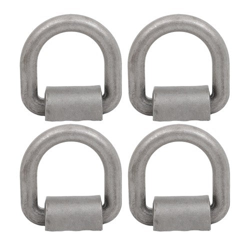 4 Pack 3/4" Heavy Duty Weld On Forged D Rings with Welding Clips, 26,500 lbs