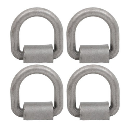 4 Pack 3/4" Heavy Duty Weld On Forged D Rings with Welding Clips, 26,500 lbs