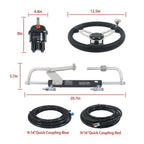 NEW 90HP Hydraulic Outboard Steering Kit With 20ft High Strength Nylon Hose