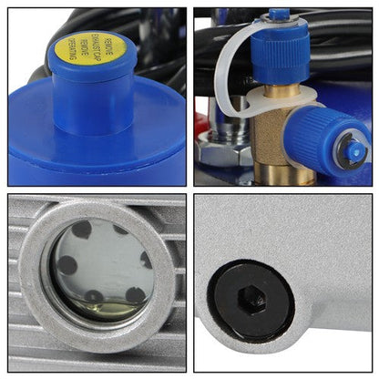 For R12 R22 System 110V 9.6 CFM 1 HP Dual-Stage Rotary Vane HVAC Air Vacuum Pump