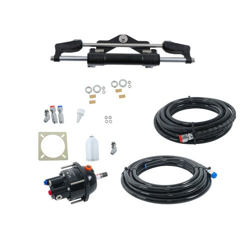 350HP Hydraulic Outboard Steering System Helm Pump Cylinder Tubing Kit 26ft
