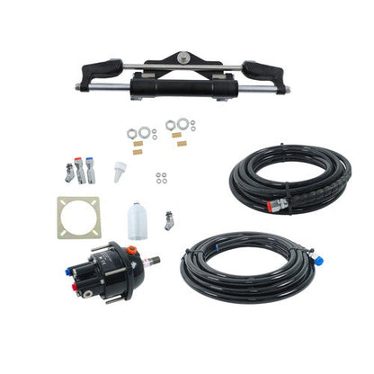 350HP Hydraulic Outboard Steering System Helm Pump Cylinder Tubing Kit 26ft