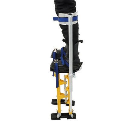 24"-40" Aluminum Drywall Tool Yellow Adjustable Height Stilts For Painter Taping