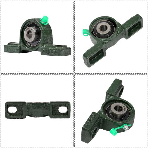 6PCS UCP201-8 Pillow Block Bearing 1/2" Bore 2 Bolt Cast Iron Base Self-Aligning