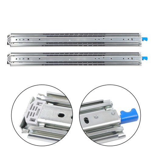 1 Pair 28 Inch With Lock Heavy Duty Drawer Slides 500 Lbs Extension Rails Rail