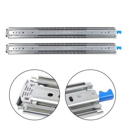 1 Pair 28 Inch With Lock Heavy Duty Drawer Slides 500 Lbs Extension Rails Rail