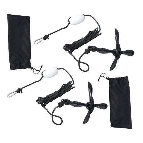 2-Pack Folding Anchor Set 0.7kg Black For Grapnel Boat Marine Kayak