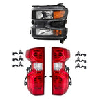 Left Headlight Halogen For Chevy Silverado 1500 2019-21 Tail Lights Left+Right