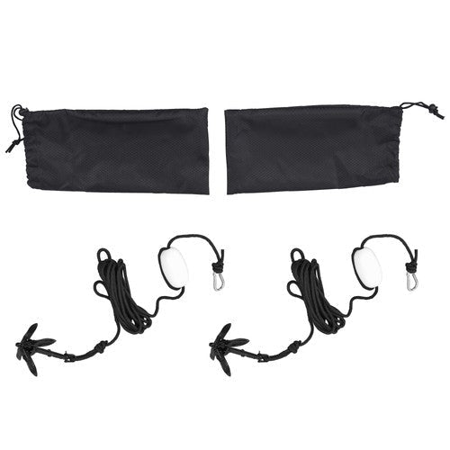 2-Pack Folding Anchor Set 0.7kg Black For Grapnel Boat Marine Kayak