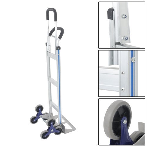 550 lbs Capacity Aluminum Hand Truck Stair Climber 2 in 1 & Handles