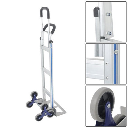 550 lbs Capacity Aluminum Hand Truck Stair Climber 2 in 1 & Handles