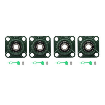 4pcs UCF202-10 Pillow Block Bearing 5/8" Bore 4-Bolt Self-Aligning Solid Base