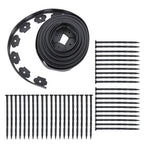 Lawn Border L-shaped Lawn Garden Edging Kit 40FT With 40Pcs Anchoring Spikes