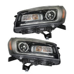 Headlights Halogen W/LED Tube Headlamps For GMC Acadia 2013-2016 2PCS Clear Lens