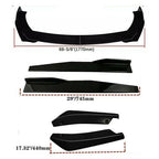 Front & Rear Bumper Lip Splitter Spoiler + Side Skirt Body Kits For Subaru WRX