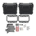 36L Luggage Side Box Hard Trunk Saddle Bag with Mounting Brackets Universal